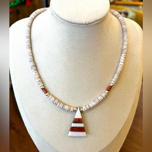 Vintage Shell Pyramid Necklace